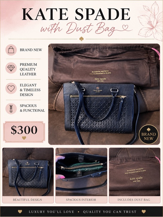 kate spade Handbags - kate spade black quilted leather satchel with gold hardware